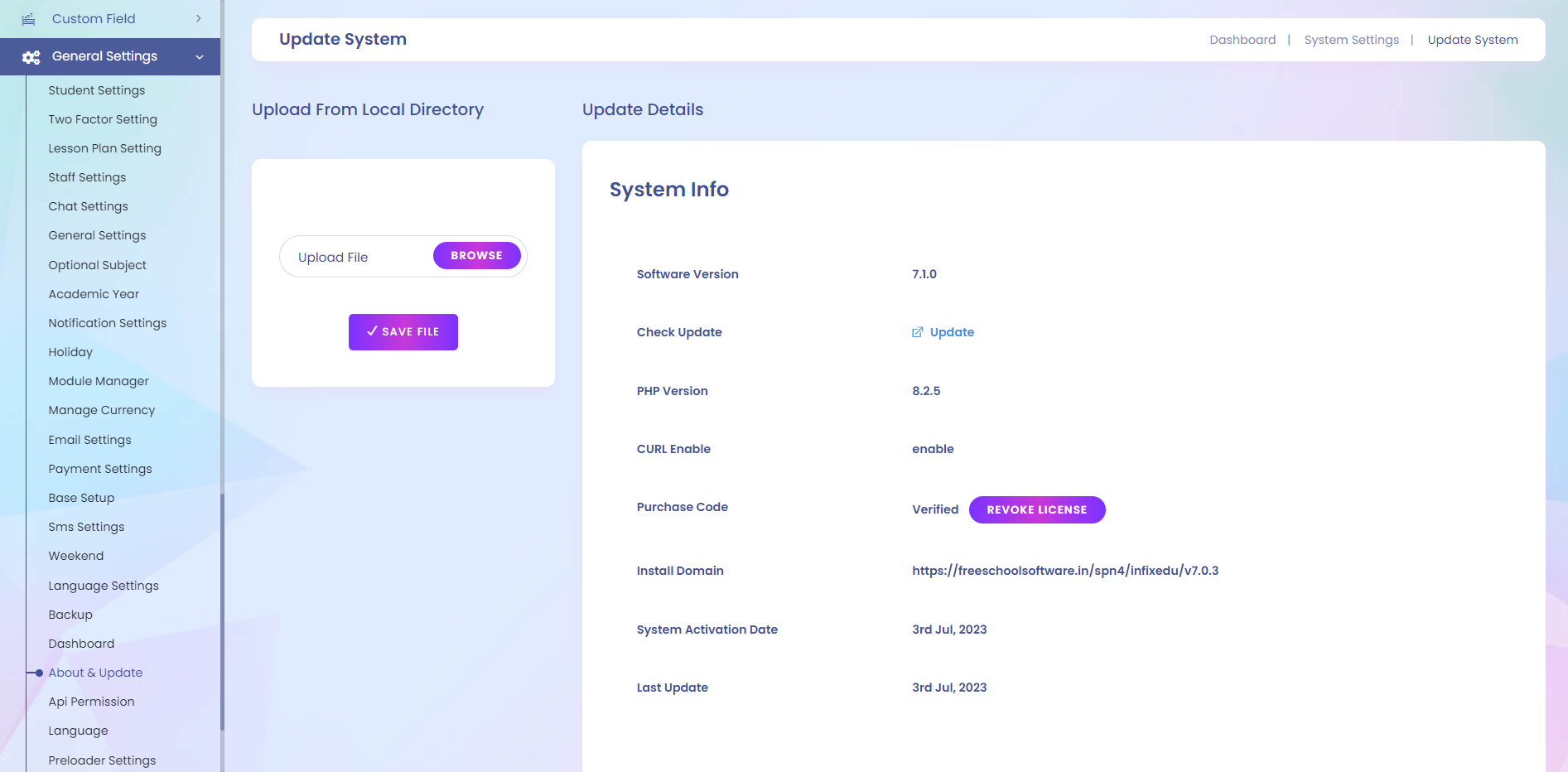 How To Manually Update To Infix Application | Aorasoft HelpDesk