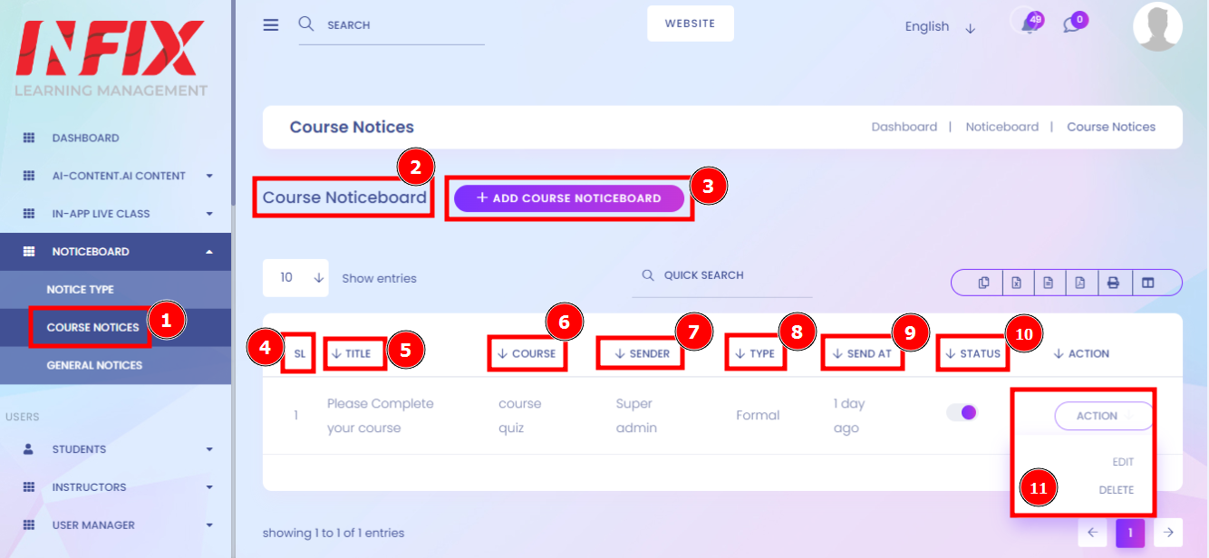 Aorasoft HelpDesk | Course Notices
