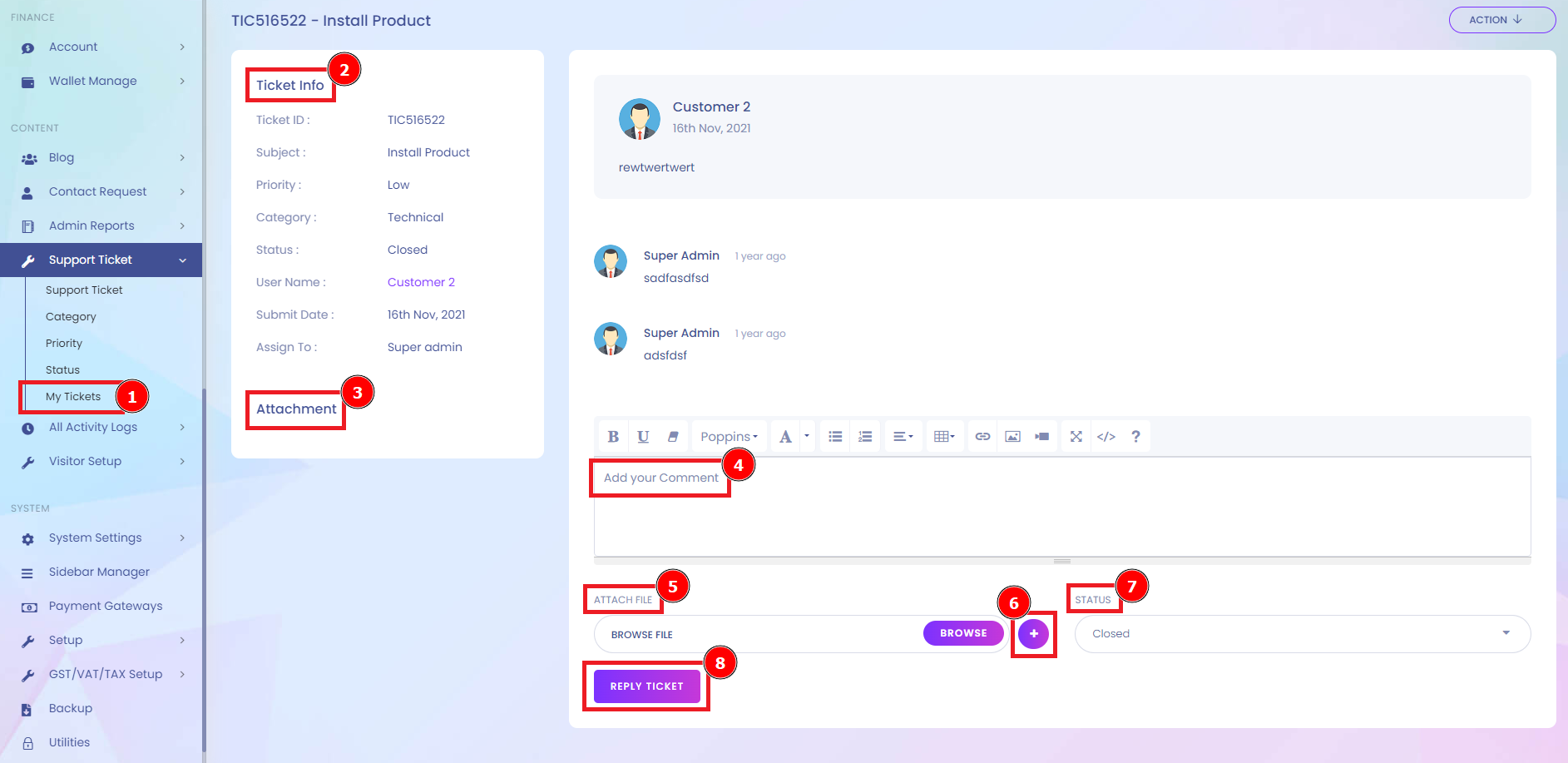 My Ticket | Aorasoft HelpDesk