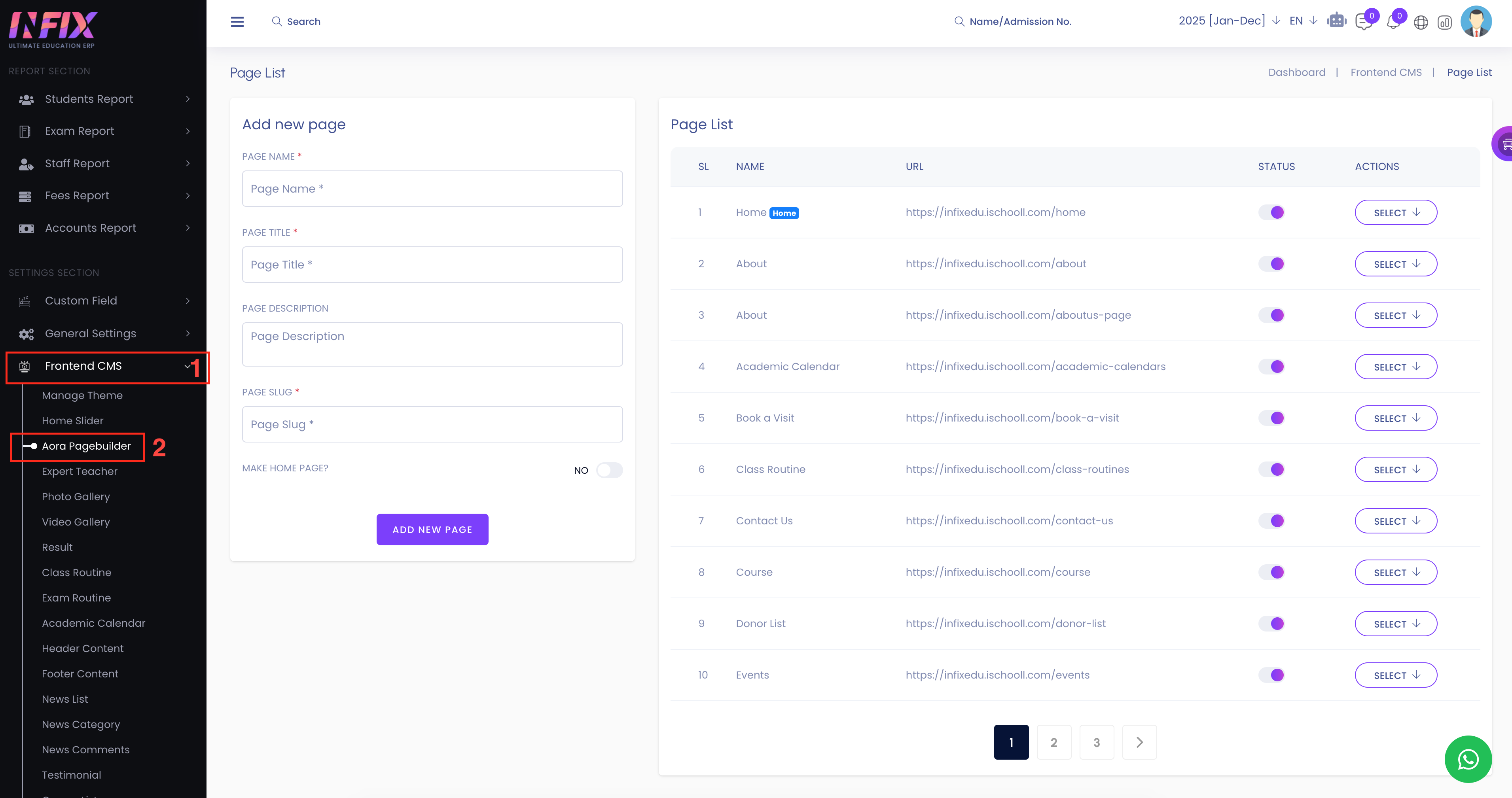 Front Settings | Aorasoft HelpDesk
