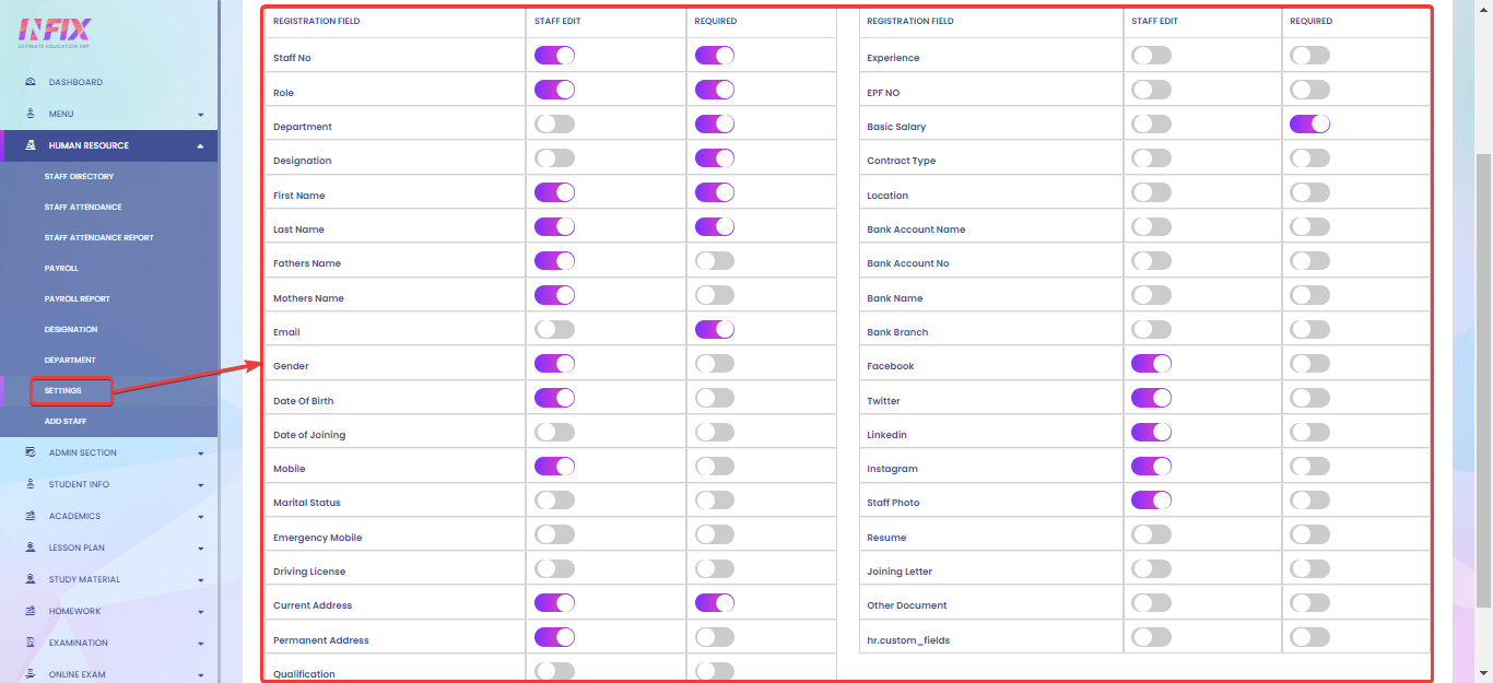 How to configure human resource settings | Aorasoft HelpDesk